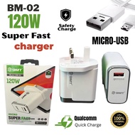 ORIGINAL BMT BM-02 120w Fast Charger Fast Charging Adapter  for Android Micro iOS Type C 3.0 Quick C