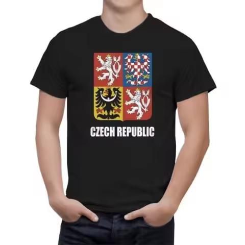 Czech Republic Flag 3D T-Shirt Men Women Coat Of Arms Of Czech Republic T Shirt Casual Oversized Sho