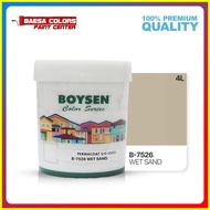 ✲ ✨ ◇ BOYSEN PERMACOAT LATEX PAINT COLOR SERIES WET SAND B-7526 - 4L