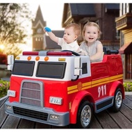 Big Fire Truck Rechargeable Ride On Car Truck with Rubber Tires