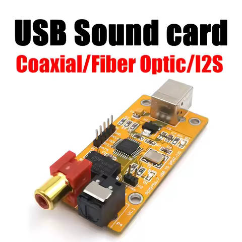 USB sound card USB to coaxial fiber I2S decoding chip PCM2707 PCM2706 audio Decoder Board for power 