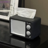 HUIMAO Vintage TV Tissue Storage Box, Cartoon Anti Drop Vintage TV Tissue Box Ornament, Napkin Paper