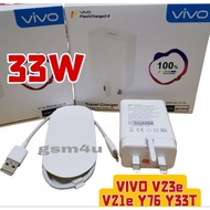 [ UK 3PIN 33W/44W] VIVO V23 5G V23e Y76 5G X70 V21 T1 IQOO Z5 Fast Charging Adapter Support Flash Ch