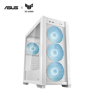 【BTF聯盟】華碩 TUF Gaming GT302 ARGB 白 玻璃透側機殼 (E-ATX/Type-C/內建風扇前3後1/支援背插主板/顯卡407mm/塔散165mm)