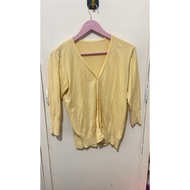 preloved yellow cardigan jacket