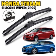 【2Pcs】Honda Stream Years 2001~2014 Front Windscreen Wiper Stream Silicone Soft Wiper Windshield Wiper