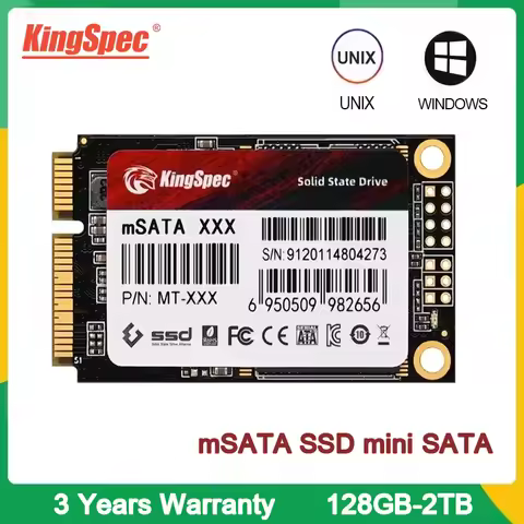KingSpec mSATA SSD 128GB 256GB 512GB Internal Solid State Driver 1TB 2TB Mini SATA NGFF Hard Disk Fo