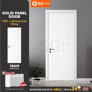 Wooden Door TB019  Moulded Skin Door Size 33'' 3/4 X 83'' TOP With Door White Prime Door Oval Pintu 