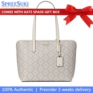 Kate Spade Handbag In Gift Box Spade Flower Tote Dark Mushroom Cap Multi # KG086