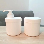 [Wholesale Cheaper] 500g body cream jar with spout, convenient jar that doesn't dirty hands, white b