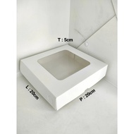5Pcs White Mica Box 20X20X5 IVORY LAMINATED 365 GSM