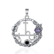 Eudora 925 Sterling Silver Lilith Sigil Necklace for Women Man Vintage Demon Lilith Moon Seal Butter