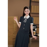 [NHẬP MÃ FALAZSOCIALT6 GIẢM 15% ĐƠN 0Đ]  Áo kiểu nữ thiết kế TIINSTORE cổ đức đính nơ thanh lịch phố