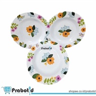 Prabotid MELAMIN DINNER PLATES DOZENS / 12PCS FLOWER MOTIF MELAMIN PLATES / A DOZEN MELAMIN PLATES