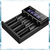 [G V W E] New USB LCD Battery Smart Charger 4 Slots Dual for 18650 3.7V Rechargeable Lithium Battery