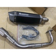 AKRAPOVIC WITH ELBOW FOR MIO GEAR /MIO125/ fazzio/ mio soul i125/gravis Akrapovic Muffler Original A