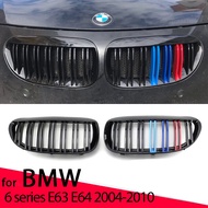Car Front Bumper Grilles Kidney Racing Grill For BMW 6 Series E63 E64 2004-2010 Double Slat Replacem