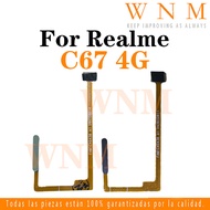 For Realme C67 4G RMX3890 On Off switch power home start button fingerprint free flexible cable touc