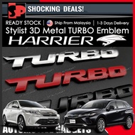 Toyota Harrier Stylist 3D Metal TURBO Emblem Car Emblem
