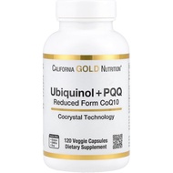 California Gold Nutrition Ubiquinol Reduced Form CoQ10 + PQQ, 120 Veggie Capsules