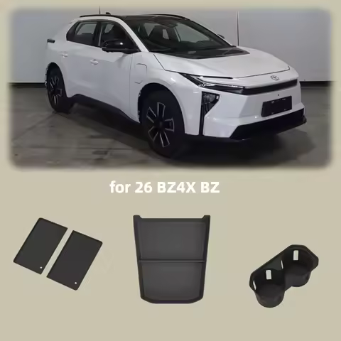 For Toyota BZ4X BZ 2026 Interior Storage Set Wireless Charging Pad Central Console Organizer Box Aut