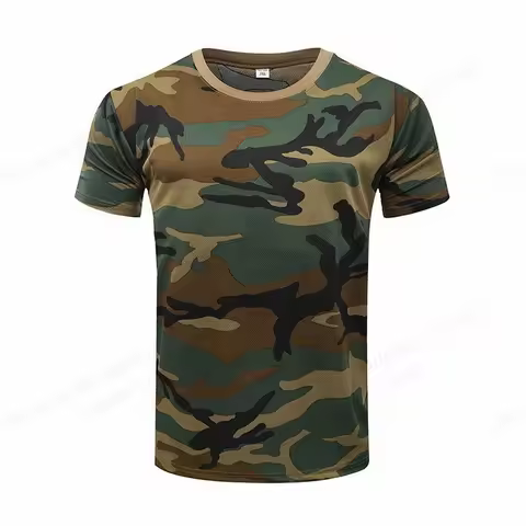 Camouflage 3D Print T-shirt Men Fashion Short Sleeve Tshirt Outdoors Tshirt Oversize Tops Tees Camo 