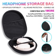 Compatible With 1MORE SonoFlow Pro S SE HQ20 QC30 Headphone Black Storage Case With Mesh Pocket For 