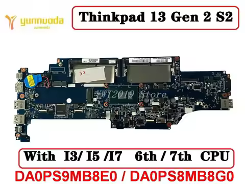 Original For Lenovo Thinkpad 13 Gen 2 S2 PS9 PS8 Laptop motherboard With I3I5I7 6th7th CPU DA0PS9MB8