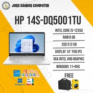HP 14S-DQ5001TU/INTEL CORE I5-1235U/RAM 8GB/SSD 512GB/WIN11+OHS/14"IPS