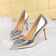 BIGTREE Stiletto High Heels - 9cm Pointed Toe Retro Style for Dressy Events