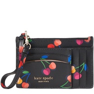 Kate Spade Spencer Cherries Cardholder Wristlet in Black Multi
