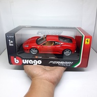 MERAH Diecast Miniature Ferrari F430 Car - Bburago Original 1/24 - Red