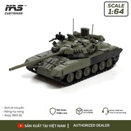 [NAS] Russian tank model T-80U 1/64 chain drive, military model T-80U tank 1:64 scale