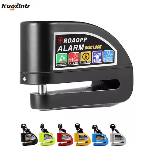 Nuoxintr 110dB Motorcycle Alarm Lock Anti-theft Alarm Wheel Disc Brake Security Safety Siren Lock Fo