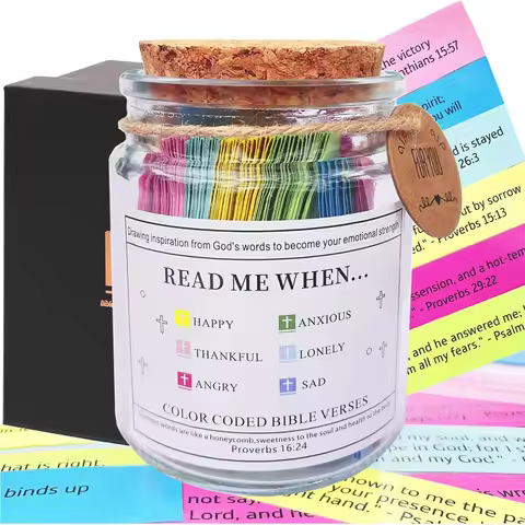 Bible Verses Jar Bible Verses for Emotions Feelings Verse Prayer Request Cards Christian Bible Gifts