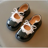 Latest trendy lace children's lofer shoes