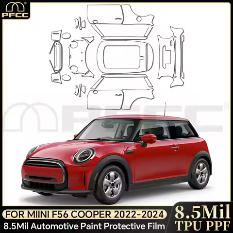 For Mini F56 Cooper S 2-doors 2022-2024 8.5Mil TPU Anti-scratch Paint Protection Film Pre-cut PPF Cl