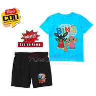 Children's t-shirt suit Age 2/ 11 years old, best bing episode motif, premium dtf screen printing ch