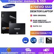 【3 year warranty】Samsung 870 Evo 128GB 250GB 500GB 1TB SSD 2.5-Inch SATA III 6GB/s V-NAND Internal  