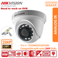 HIKVISION CCTV Security Cameras DS-2CE56D0T-IRPF 2MP 1080P HD 4in1 Indoor Dome/Turret Turbo HDTVI CCTV Camera, IR Night Vision Home Security Camera NASHANTOO