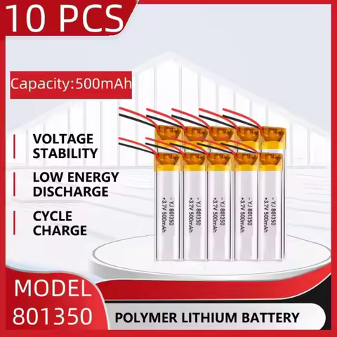 500mAh Polymer Lithium 3.7V LiPo Rechargeable Battery 801350 For Bluetooth headset, beauty instrumen
