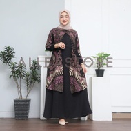 Gamis Batik Motif Kraton Modern Premium Dress Muslim Gamis Batik Kombinasi
