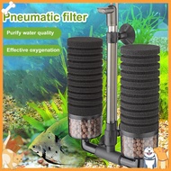[Vip]1 Set Fish Tank Filter Double Head Purify Water Effective Oxygenation Rapid Culture Bio-chemical Sponge Air Pump Filter for Aquarium