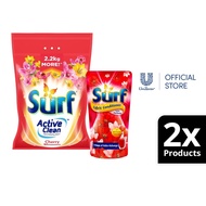 [BUNDLE OF 2] Surf Cherry Blossom Powder Detergent 7.5KG 1x, Surf Fabcon Luxe Perfume 670ml 1x**