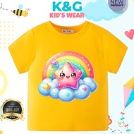 K&g Children's T-Shirt With STAR RAINBOW MOTIF NEW 1-10 Years
