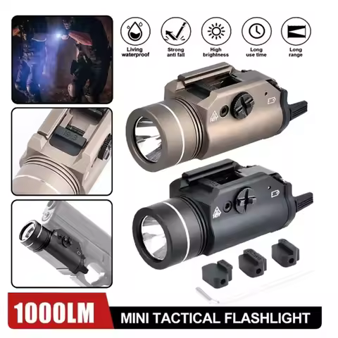 TR-1 Tactical Highlight Flashlight Tactical Light 800 Lumen LED Electronic Strobe Flash Light Mouse 