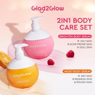 Glad2Glow Brightening Moisturizer Overnight Brighten Body Cream 300ml Glowing Whitening Skincare g2g