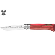 OPINEL N°08 Red Laminated Birch - No 8 Stainless Steel Folding Pocket Limited Edition Made in France