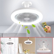 Ceiling Fans With Remote Control and Light 30W LED Lamp Fan Smart Silent Ceiling Fan For Sitting Room Bedroom Converter Base