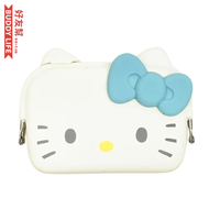 Hello kitty 吉蒂貓 mimi DO-MO 矽膠收納名片 夾卡夾 錢包 (藍色蝴蝶結) | 平行進口